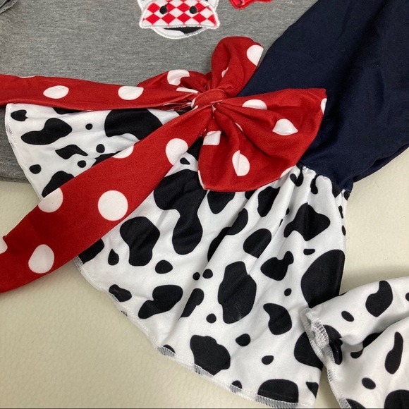 Luxury Embroidered farm girl cow 🐄 🐮cute outfit - Picture 10 of 10